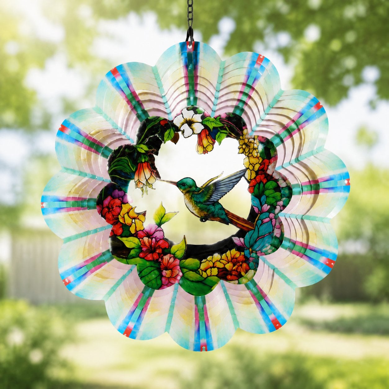 ๐ 3D Rotating Wind Chime โ Kinetic Hanging Wind Spinner for Garden, Balcony & Outdoor Decor