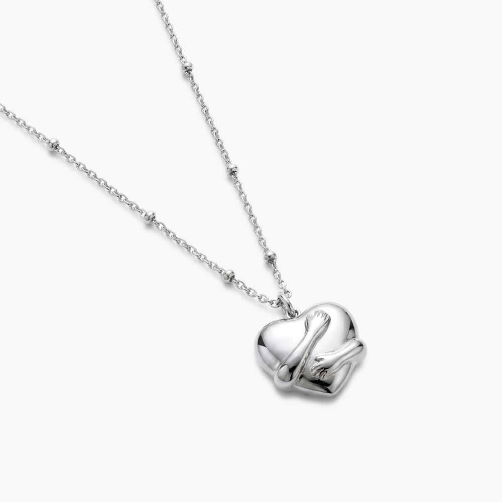 My Precious Daughter - Silver Hug Necklace