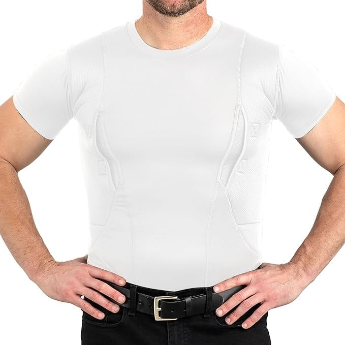 Concealed Carry Holster Shirt | Secure Hook & Loop Pocket with Large Storage