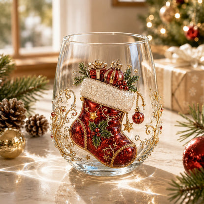 🎄 Christmas Magic Glass Cup – A Festive Holiday Keepsake For Every Sip