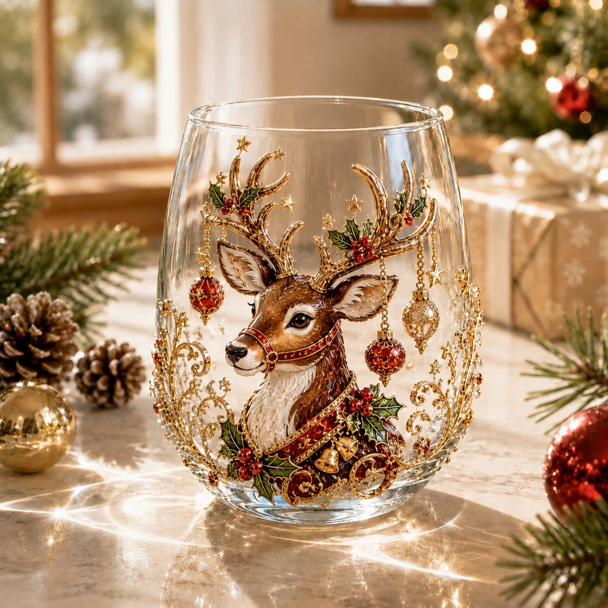 🎄 Christmas Magic Glass Cup – A Festive Holiday Keepsake For Every Sip