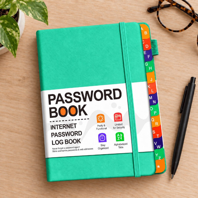 Color-Coded Alphabetical Password Organizer