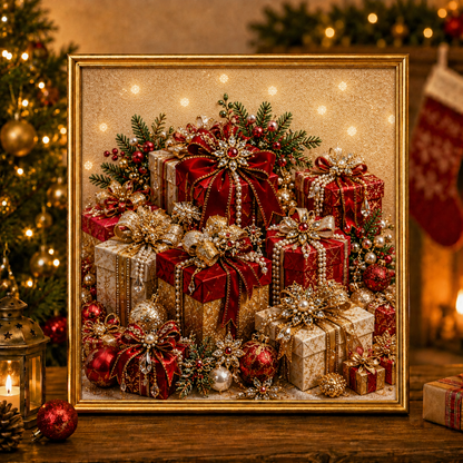 🎄 LAST DAY 49% OFF🧘Relaxing & Beginner-Friendly🎨💎DIY Christmas Pearl Diamond Painting Art Kit With Frame