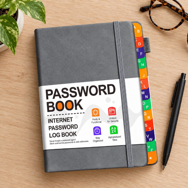Color-Coded Alphabetical Password Organizer