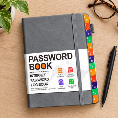 Color-Coded Alphabetical Password Organizer