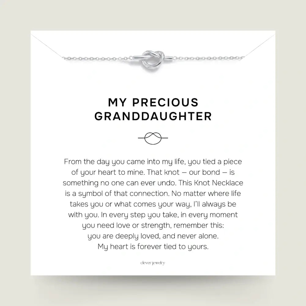 My Precious Granddaughter - Love Knot Necklace