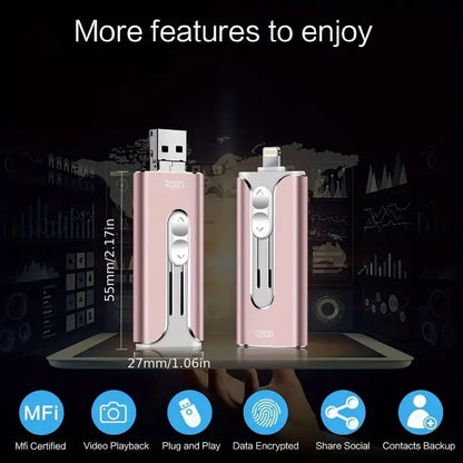 FileNest 4-in-1 USB External Memory Storage