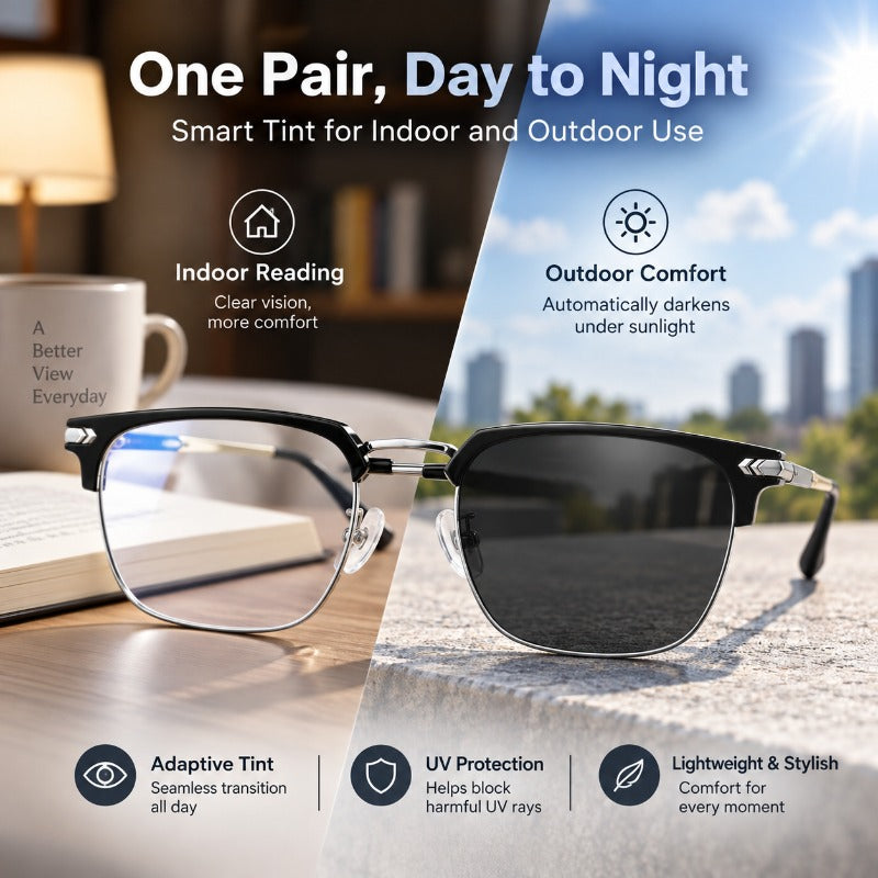 Anti-Blue Light Transition Glasses