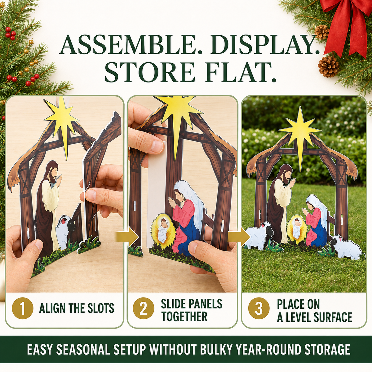 🎄Last Day 50% OFF🌟Jesus Nativity Scene Sign Set