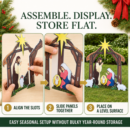 🎄Last Day 50% OFF🌟Jesus Nativity Scene Sign Set