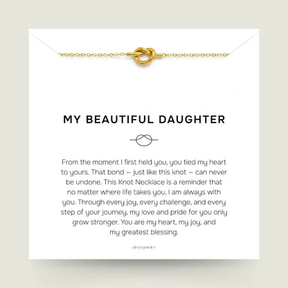 My Beautiful Daughter - Love Knot Gold Necklace