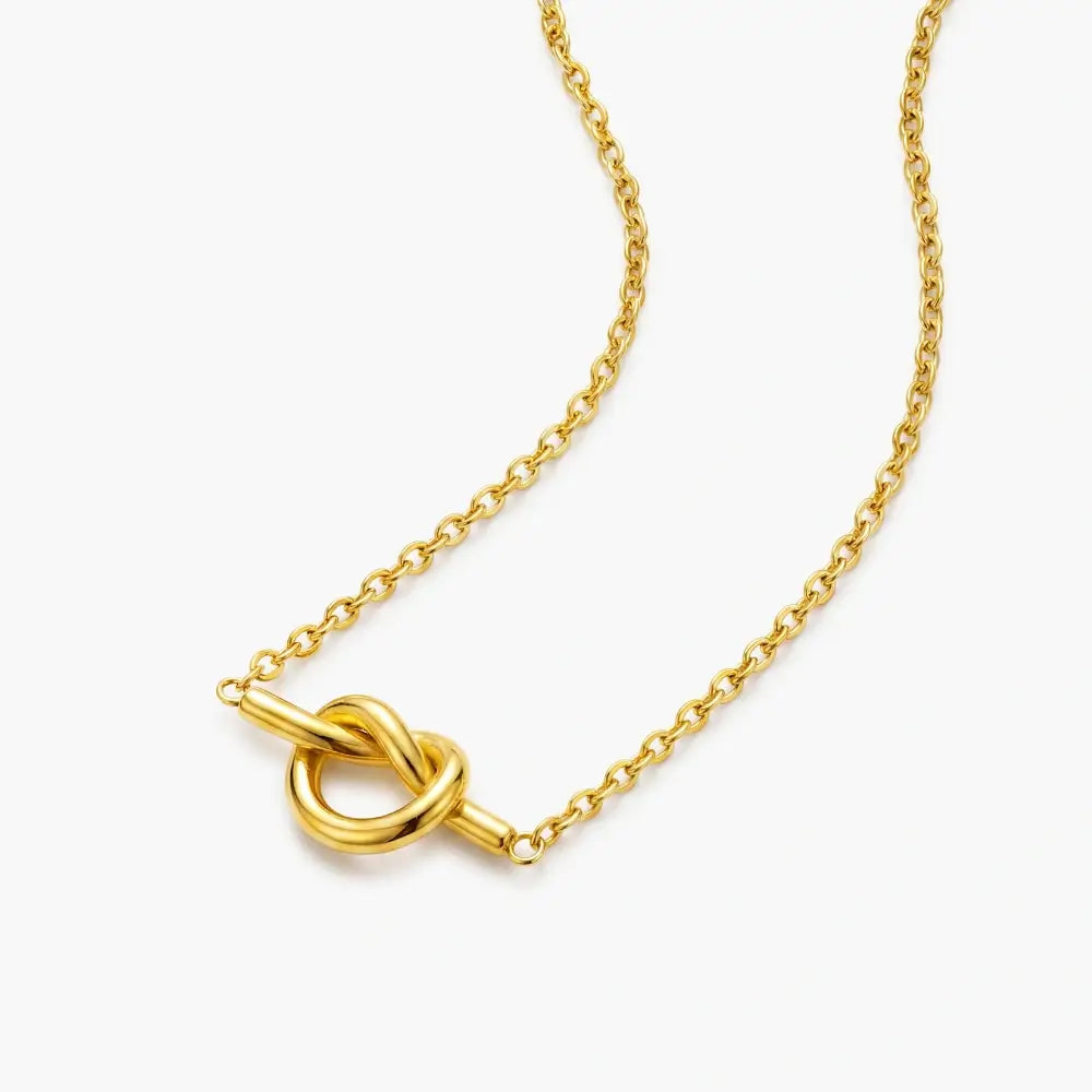 My Beautiful Sister - Love Knot Gold Necklace