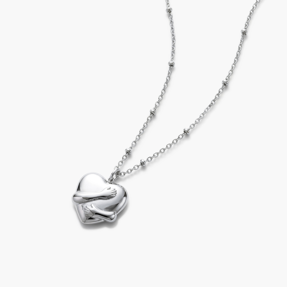 My Precious Daughter - Silver Hug Necklace