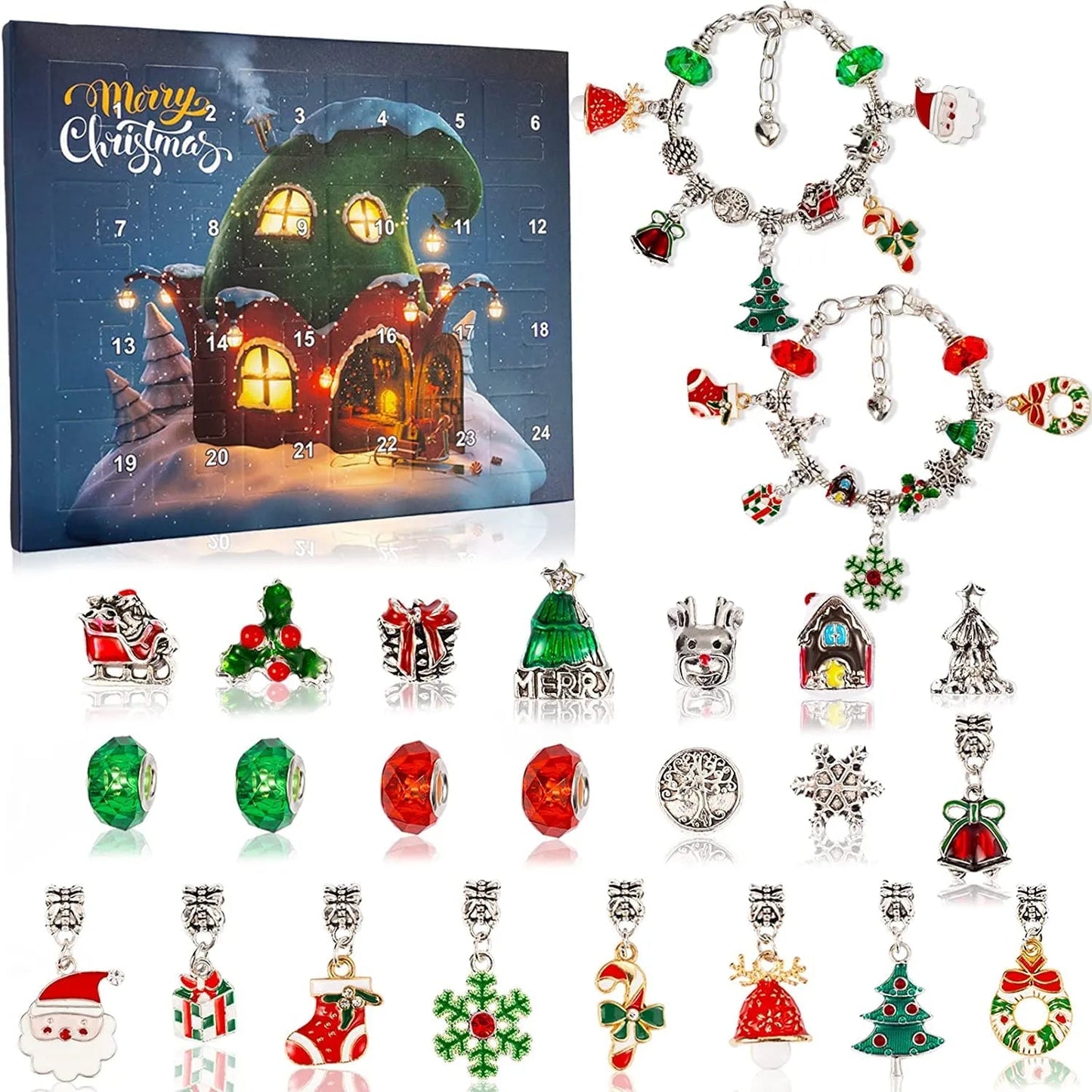🎄DIY CHRISTMAS ADVENT CALENDAR BRACELETS SET