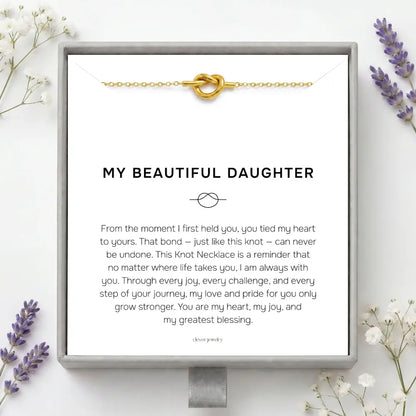 My Beautiful Daughter - Love Knot Gold Necklace
