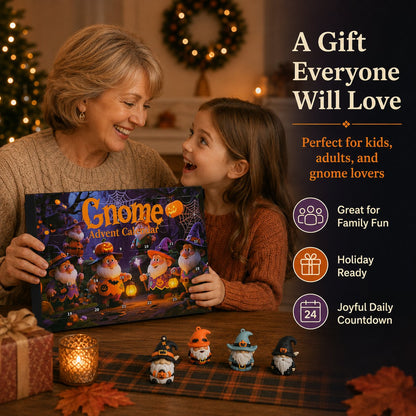 🔥LAST DAY 50% OFF - 24 Days of Halloween Gnome Surprise Figures Advent Calendar Box