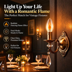 Sparkling Amber Flame Light