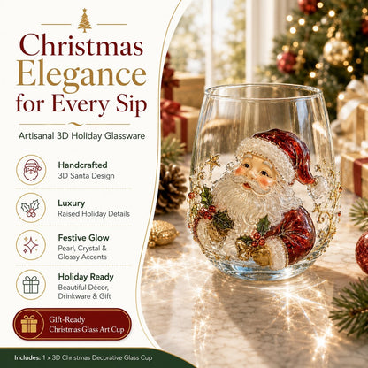🎄 Christmas Magic Glass Cup – A Festive Holiday Keepsake For Every Sip