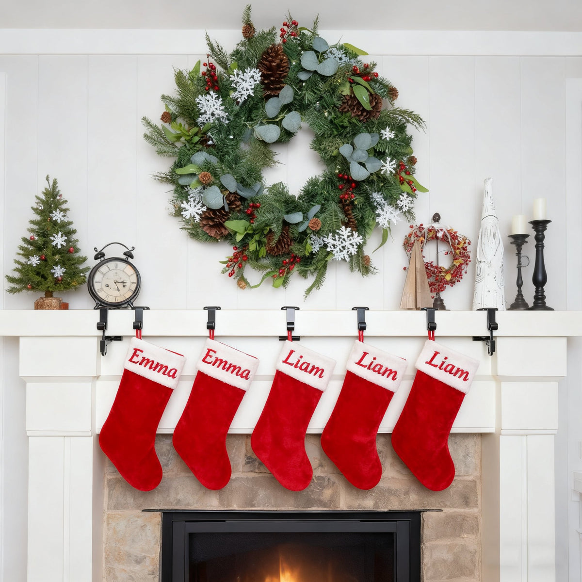 🎄Fireplace Stocking and Garland Hanger