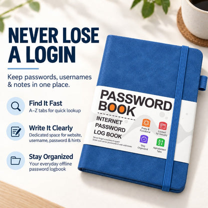 Color-Coded Alphabetical Password Organizer