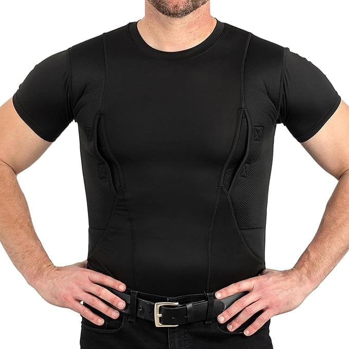 Concealed Carry Holster Shirt | Secure Hook & Loop Pocket with Large Storage