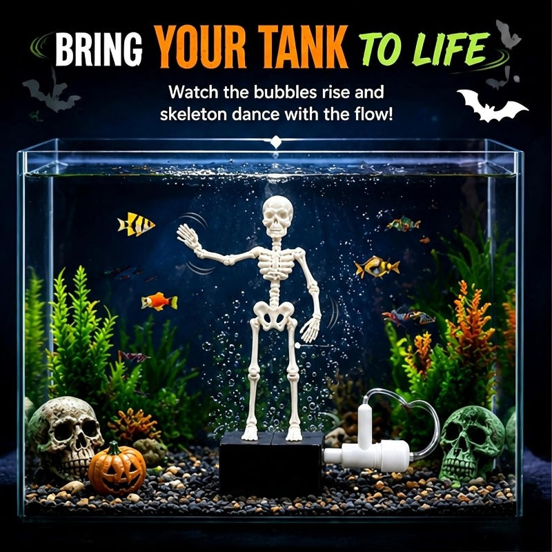 Dancing Skeleton Aquarium Decor