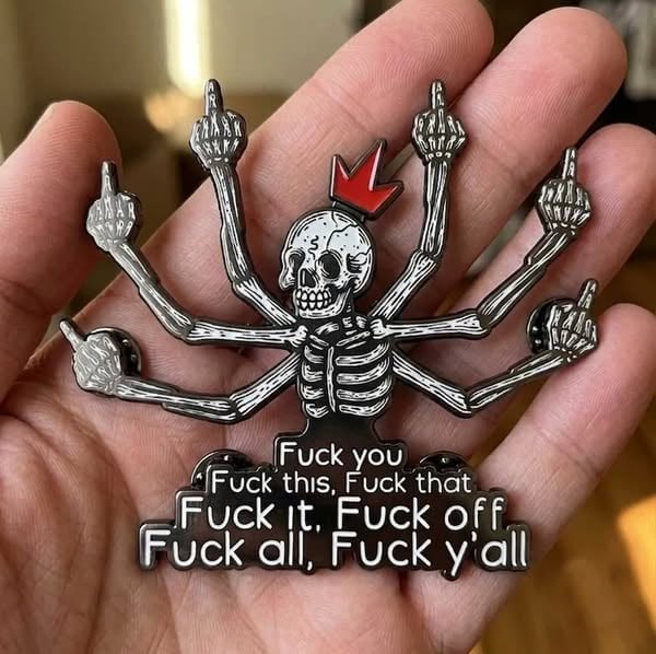🔥Last Day 49% OFF - Fuck Skull Enamel Pin