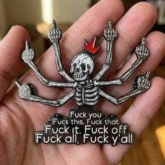 🔥Last Day 49% OFF - Fuck Skull Enamel Pin