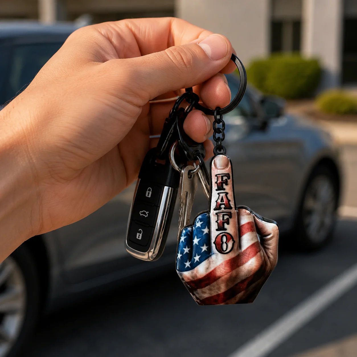 🔥 Last Day 49% OFF - Middle Finger FAFO Keychain