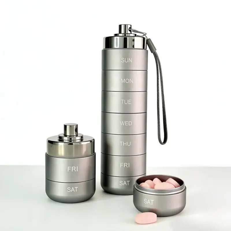 🔥Last Day 50% OFF💊Metal Travel 7-DAY Pill Organizer
