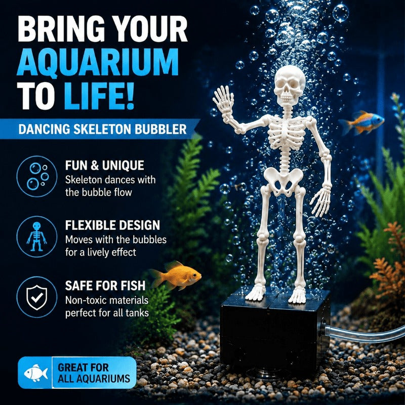 Dancing Skeleton Aquarium Decor
