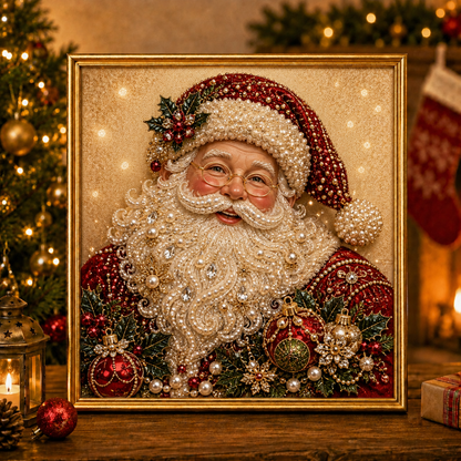 🎄 LAST DAY 49% OFF🧘Relaxing & Beginner-Friendly🎨💎DIY Christmas Pearl Diamond Painting Art Kit With Frame