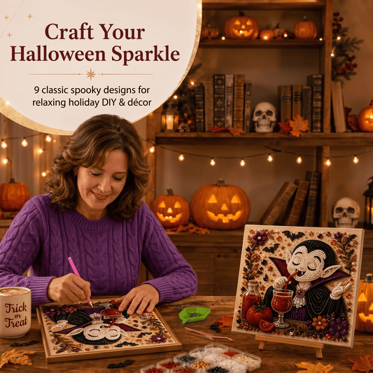 🎃 LAST DAY 49% OFF – 👻 Premium 3D Pearl Absurd Halloween Wall Art Kit | Luxury Flocked Canvas with Scratch-Resistant Non-Fading Pearl Beads DIY Funny Spooky Decor 🕷️✨