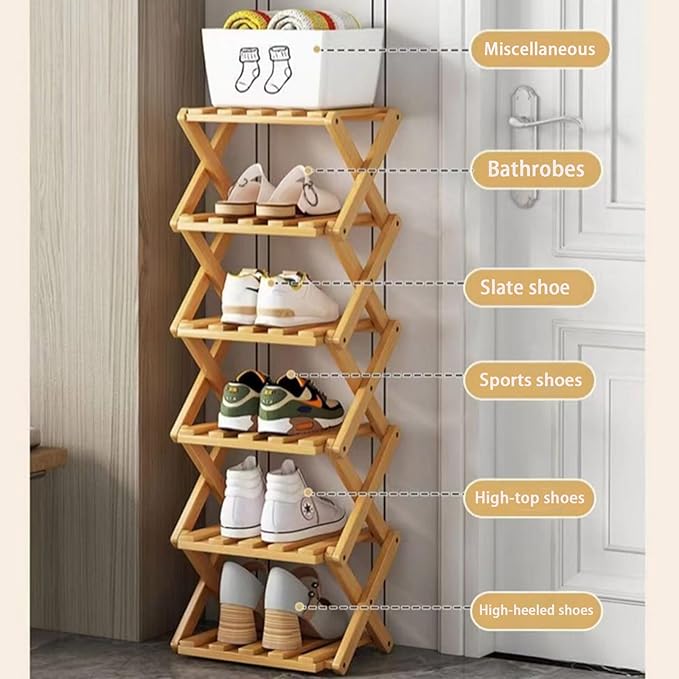 2026 Summer Hot Sale 49% OFF🔥👟The 9-Tier Bamboo Rack: 3-Tier, 6-Tier, and 9-Tier No-Assembly Storage Solution!