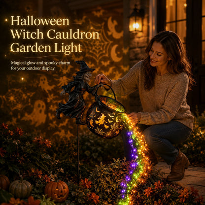 🔥LAST DAY 50% OFF🔮Halloween Witch Cauldron Garden Light