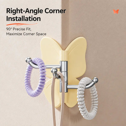 🔥LAST DAY 50% OFF - 🦋No Drilling Swivel Butterfly Hook (Set of 4)
