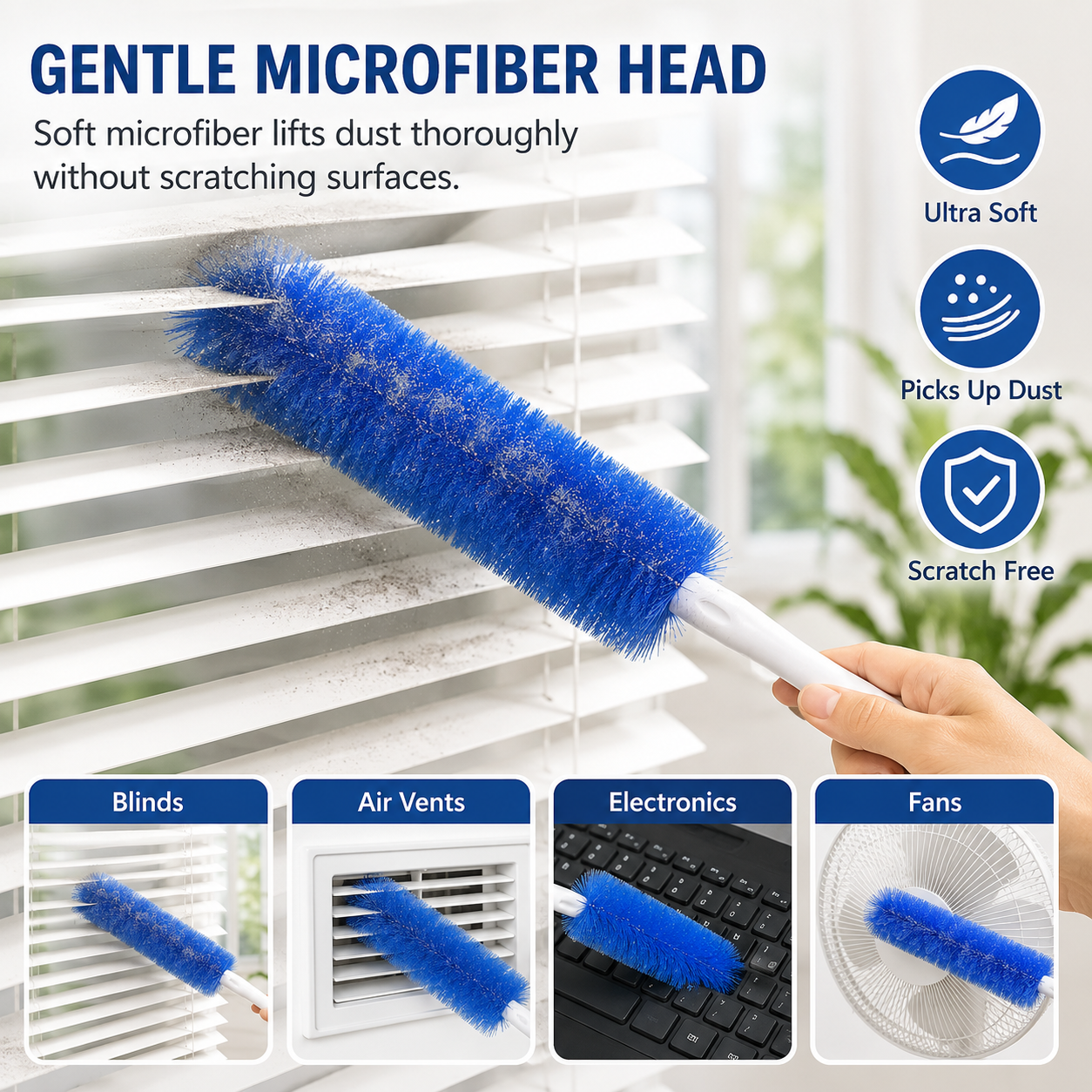 🥇Flexible Microfiber Cleaning Brush Set
