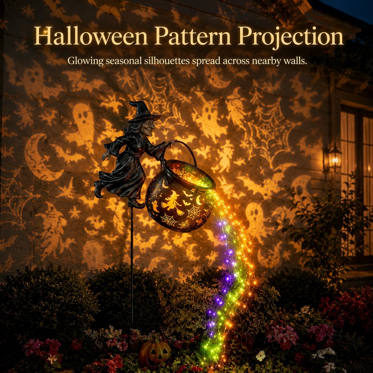 🔥LAST DAY 50% OFF🔮Halloween Witch Cauldron Garden Light