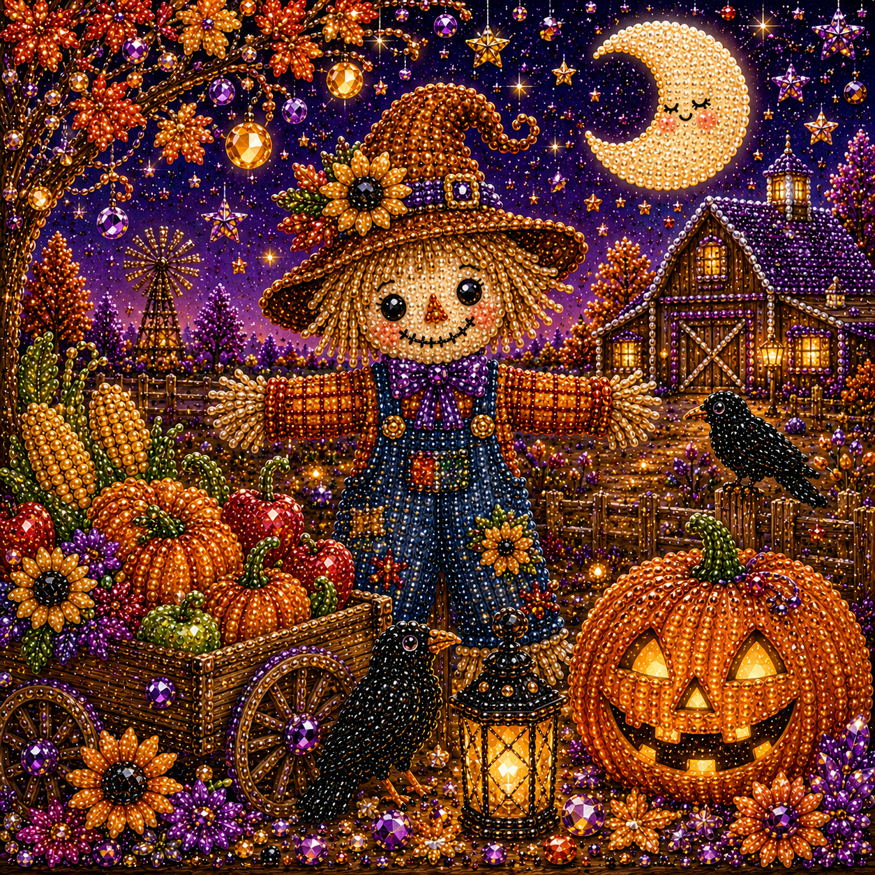 🎃LAST DAY 49% OFF👻Halloween DIY Pearl Diamond Painting Art Kit for Kids🧘Relaxing & Beginner-Friendly