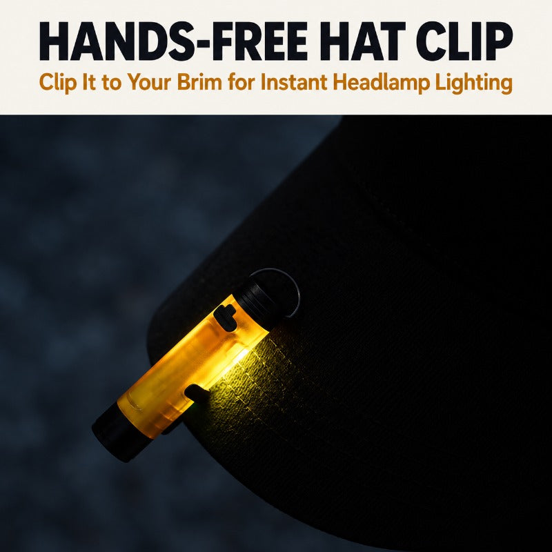 Magnetic Clip Camping Flashlight