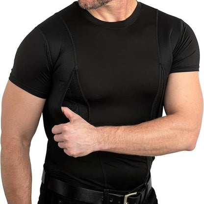 Concealed Carry Holster Shirt | Secure Hook & Loop Pocket with Large Storage