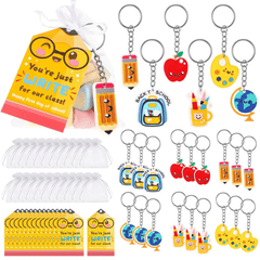 🔥LAST DAY 50% OFF - 🍎24 Sets Back to School Keychain Gift Bags Sets🎁