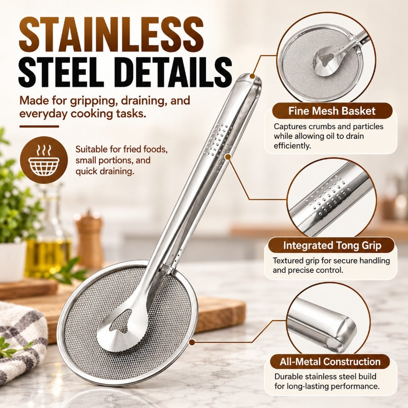 Dual Action Frying Strainer