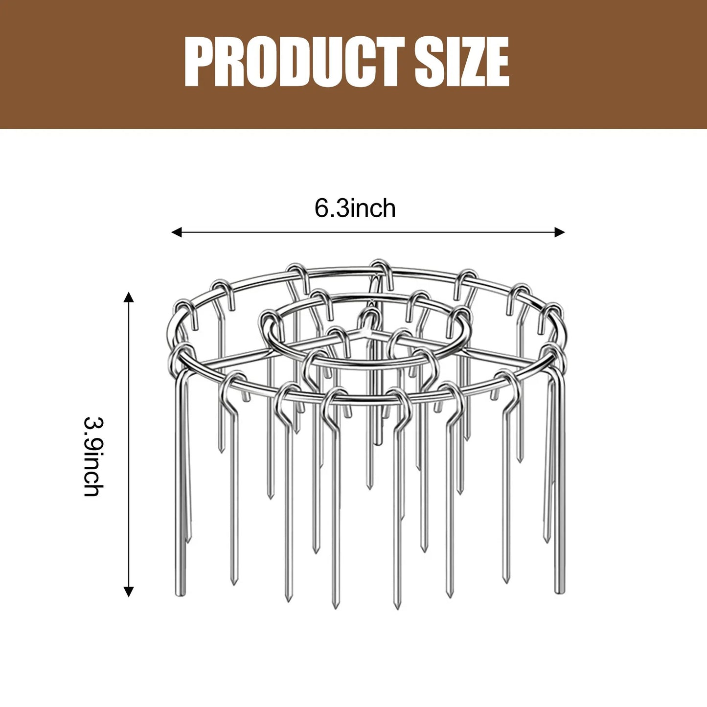 🔥 Last Day 49% OFF🍖2 Pack Stainless Steel Air Fryer Skewer Rack🥇360° No Flip Kabob Grill Stand