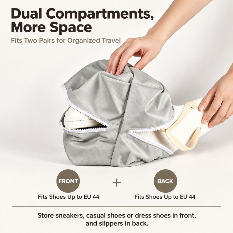 Dual-Compartment Travel Shoe Bag