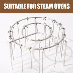 🔥 Last Day 49% OFF🍖2 Pack Stainless Steel Air Fryer Skewer Rack🥇360° No Flip Kabob Grill Stand