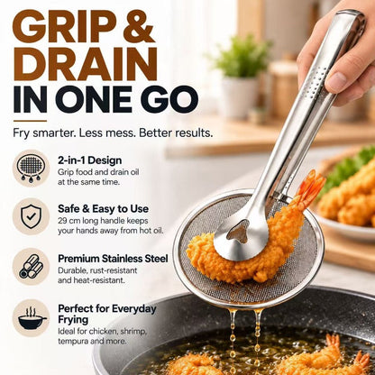 Dual Action Frying Strainer