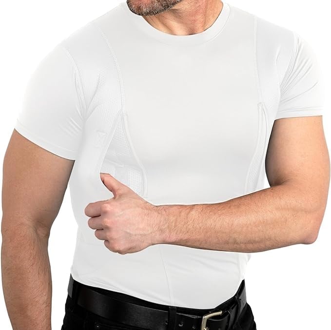 Concealed Carry Holster Shirt | Secure Hook & Loop Pocket with Large Storage
