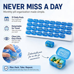 31-Day Pill Organizer Tray