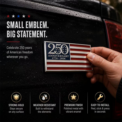 ✨🦅250th Anniversary Metal Flag Emblem
